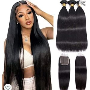 Human hair bundles+Closure